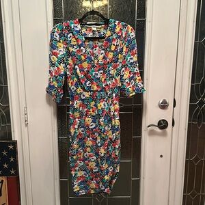 Barbara Barbara 1980s floral dress. Size small.